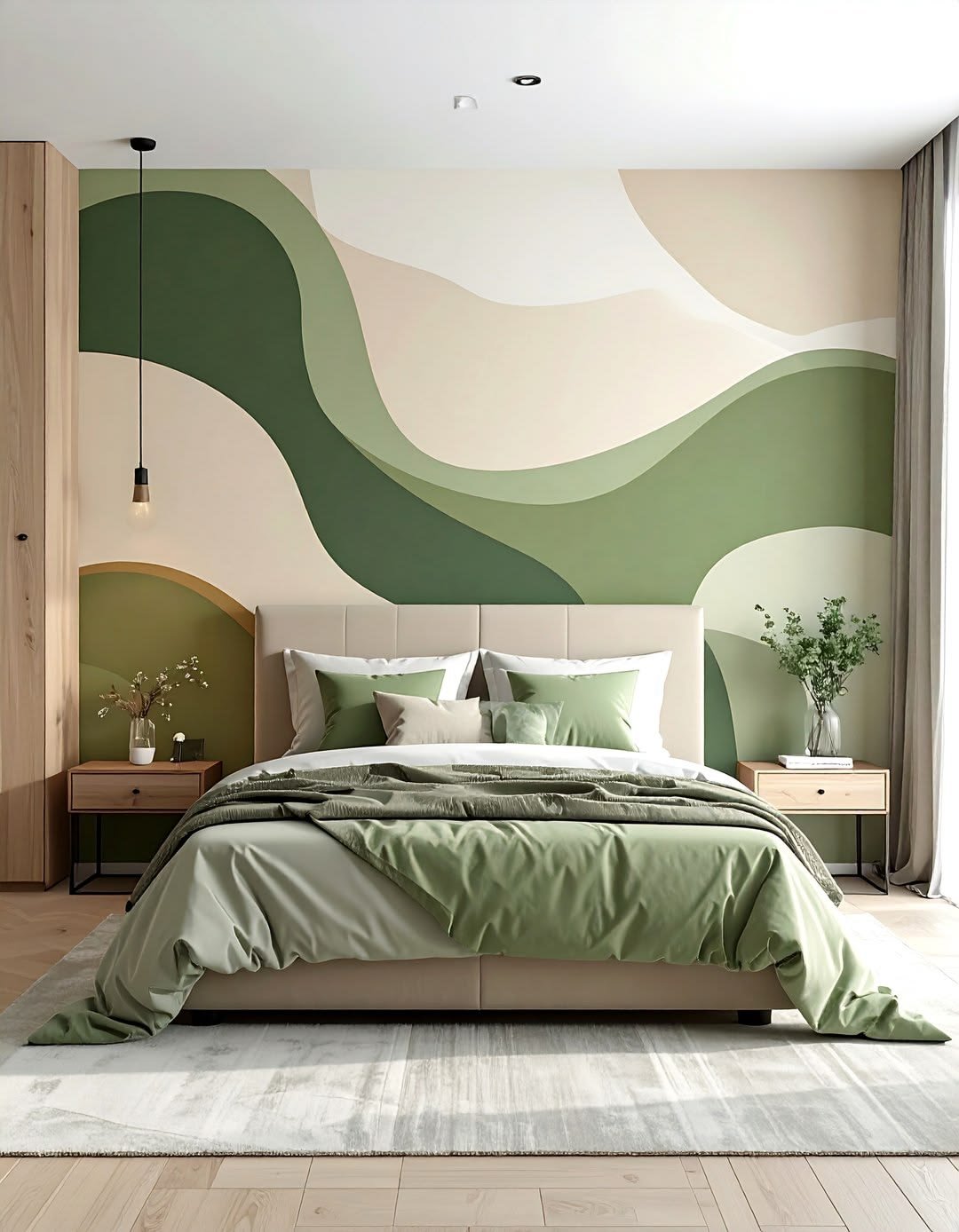 Accent wall in a living room